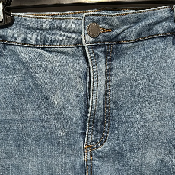 Universal Standard Sienna High Rise Skinny Jeans Distressed Blue 30” Sz 22L - Picture 2 of 6